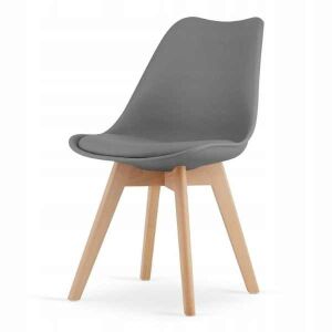 Mercaton Mark Graphite Dining Chair with Wooden Legs - Kitchen Furniture