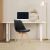 Mercaton black Scandinavian dining chair as a desk chair in a home office