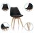 Mercaton black Scandinavian dining chair, multiple angle view