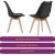 Mercaton Scandinavian dining chair, black, seat and leg material details