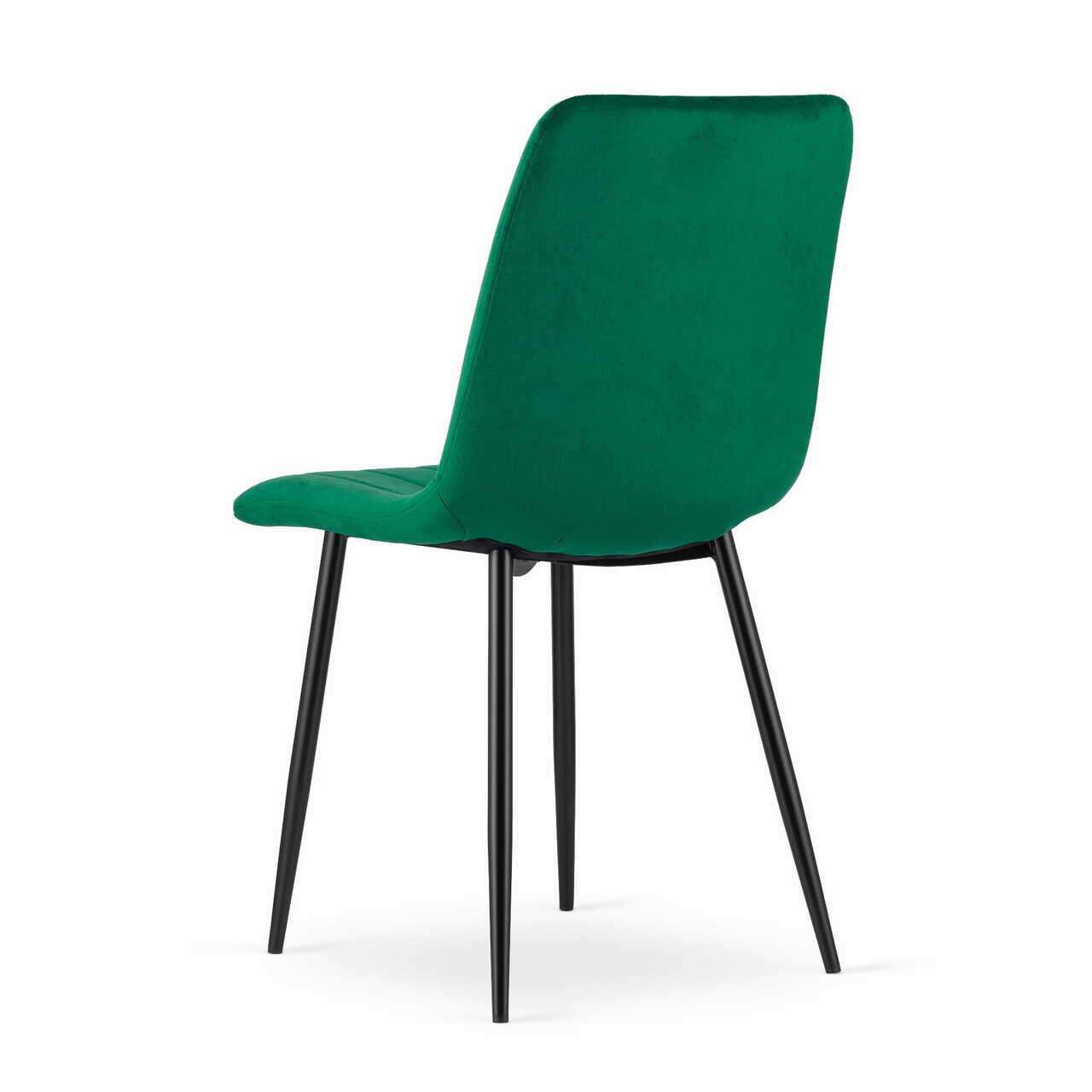 Skandináv stílusú szék, , Lava, bársony, fém, zöld és fekete, 43x...