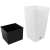 Prosperplast RATO square planter with black inner pot