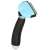 Springos self-cleaning pet brush for dogs and cats, blue and black, 5 cm, side view