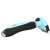 Springos self-cleaning pet brush for dogs and cats, blue and black, 5 cm, angled view