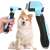 Springos self-cleaning pet brush for dogs and cats, blue and black, 5 cm, used on dog