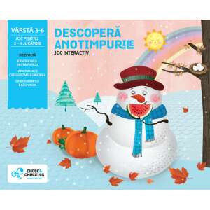 Chalk and Chuckles Entdecke die Jahreszeiten interaktives Spiel für Kinder im Alter von 3-6 Jahren mit einem Schneemann mit Wassermelone, Kürbissen und Herbstblättern - Entwicklungsspiele für Kinder im Kindergartenalter