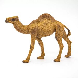 Side view of Papo Dromedary Figure, detailed camel toy - Papo