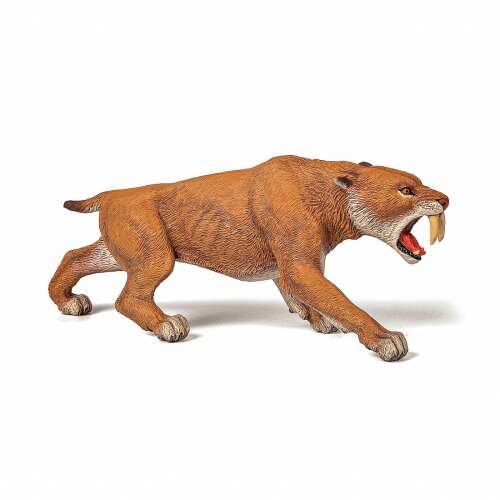 Papo Smilodon Figurine, realistic, detailed, hand-painted, prehistoric animal toy, saber-toothed cat, for kids, educational