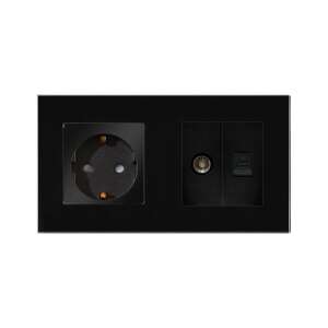 LUXION Schuko Konnektor - Üvegkeret - TV & Internet