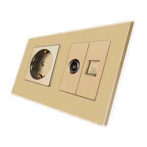 LUXION Schuko Dugalj - TV & Internet Csatlakozó