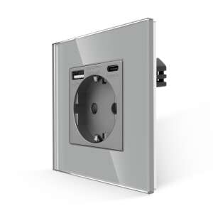 Luxion - Üvegkeretes Dugalj - Konnektor + USB-A + USB-C