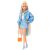 Lalka Barbie Extra z długimi blond włosami i niebieskim stroju z bandaną