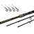 Delphin RIVER TROPHY NXT XTREME feeder horgászbot, 400cm, 250g, 3 tag, fekete és arany