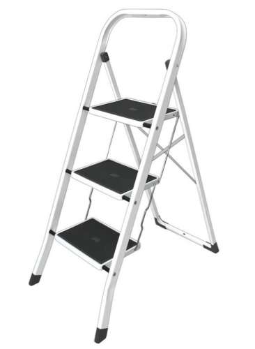 Eurogold 3 fokos acél létra, könnyű és erős fellépő otthoni, irodai és bolti használatra