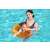 Kind mit Bestway 36022 orangefarbenem aufblasbarem Schwimmring im Pool