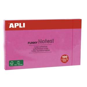 APLI Funny Notes öntapadó jegyzettömb, 100 lap, rózsaszín, 125x75 mm - APLI