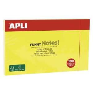 APLI Bloc de notițe autocolante, 125x75 mm, 100 de foi, APLI, galben 31582466 Carnete notițe