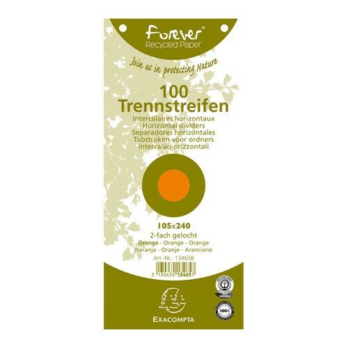 Exacompta 105x240mm 100db/cs narancssárga elválasztócsík 140482004 - Iratrendezés