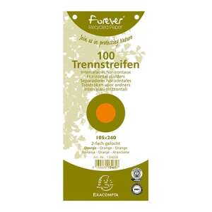Exacompta 105x240mm 100Stk/Bund orangefarbener Trennstreifen 59210018 - Register & Trennblätter