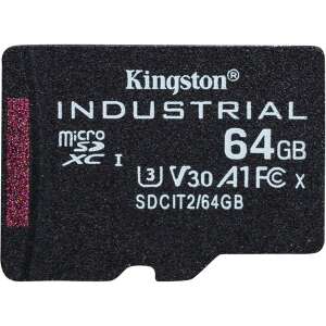 Kingston 64GB Industrial microSDXC memóriakártya, Class 10, A1, U3, V30 - Kingston
