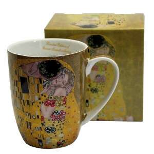 Klimt A csók porcelán bögre, ART-POL márka, dekoratív kávésbögre híres festménnyel - Klimt