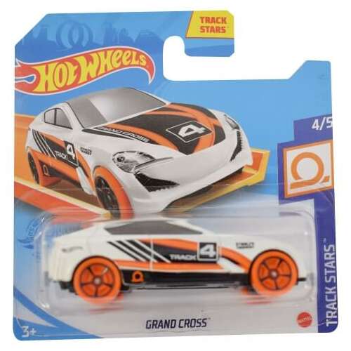 Hot Wheels Grand Cross fehér/narancssárga kisautó 1/64 - Mattel