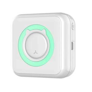 Hordozható Mini Okos Nyomtató, Intelligens, Bluetooth Mobilapp, 5db nyomtatóguriga, kék