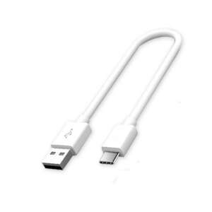 Fehér USB-C - USB töltőkábel, 20cm - USB kábel