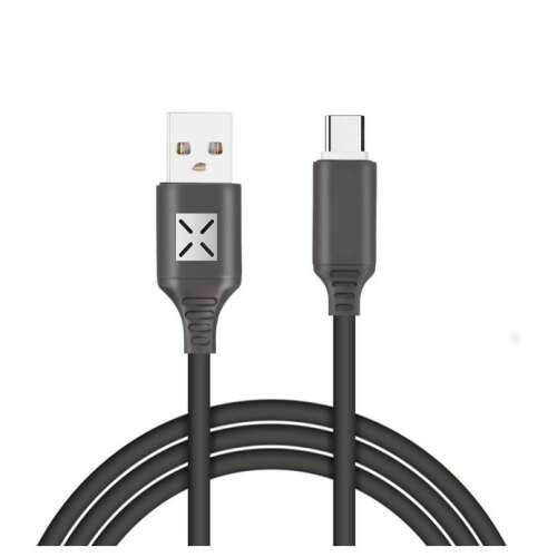 Adat-és töltőkábel DC11, USB-C/USB csatlakozó, hangra bekapcsoló villogó fénnyel, 2A gyors töltés, 1 méter 59213684 