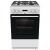 Front view of Mora K4255CW white combined cooker with gas hob and electric oven