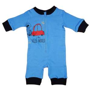 Baba fiú Overál - Autó #kék - 92-es méret 31584592 Gyerek pizsamák, hálóingek - Cipzáros