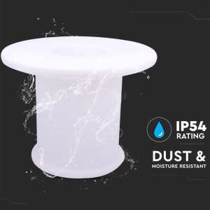 Măsuță de cafea LED V-TAC cu acumulator, RGB, schimbare de culoare, rezistentă la praf și umiditate IP54 - V-TAC