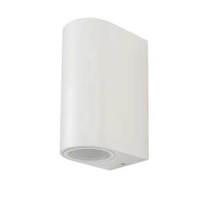 V-TAC kültéri fali lámpa, fehér, kerek, 2xGU10 foglalattal - V-TAC