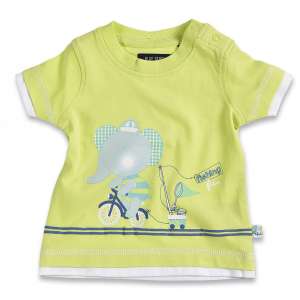 Blue Seven baby boy t-shirt with an elephant print, green color - Kids' T-Shirt