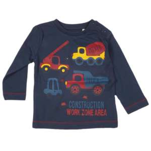 Knot So Bad fiú hosszú ujjú póló építőjárművekkel - Knot So Bad