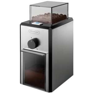 DeLonghi KG 89 elektrische Kaffeemühle, silber, Vorderansicht - Kaffeemühlen