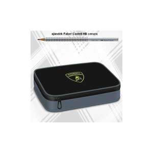 Ars Una Lamborghini többszintes tolltartó, fekete szürke cipzárral - Ars Una