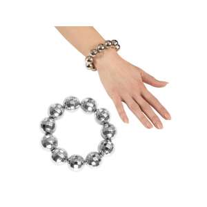 Diszkógömb karkötő, ezüst, jelmez ékszer, parti kiegészítő - Widmann