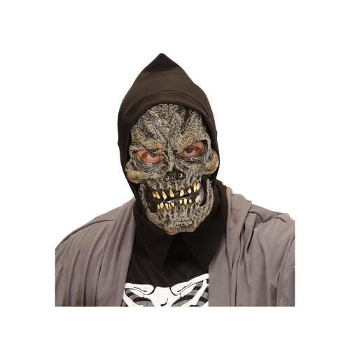 Grim Reaper latex maszk kapucnival gyerekeknek, Halloween jelmez kiegészítő