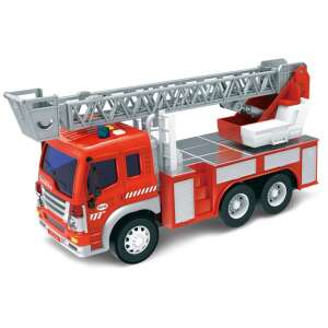 Red fire truck toy with ladder, 1:16 scale, lights and sounds - Toy