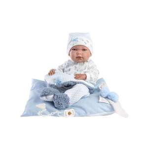 Llorens: Nico 40cm-es újszülött fiú baba kék párnával, cumival és 5db különböző ruhával 85019670 LLorens Babák
