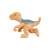 Goo Jit Zu Jurassic World Mini Goo Jit Zu dinoszaurusz figura, barna Velociraptor