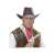 Barna színű cowboy kalap, varratokkal díszítve, műbőr 98164035