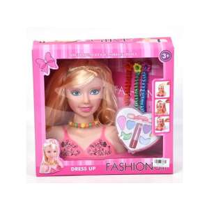 Babafej Sminkkészlettel - Szőke Haj - Fésülhető