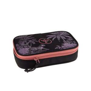 Ars Una Trópusi Dzsungel többszintes tolltartó fekete alapon rózsaszín dzsungel mintával - Ars Una Tolltartó