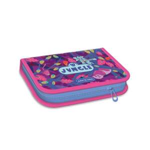 Ars Una Jungle tolltartó, rózsaszín és kék, dzsungel állatokkal és levelekkel díszített - Ars Una Tolltartó