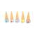 Create It nail polish set of 5, ice cream cone shaped bottles, turquoise, light pink, black, dark pink, yellow
