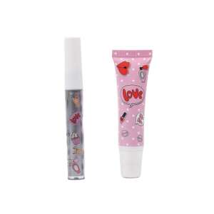 Sada lesku na pery a trblietky na telo Create it!, ružový lesk na pery a zlaté trblietky na telo - Create It!