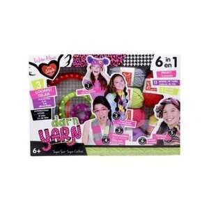 Set de croșetat Fashion Aileen Style Yarn Loom, 6 în 1, 3 rame de croșetat, 11 ghemulețe de fire, 6 proiecte, set super, super coffret, tricotat, croșetat, țesut, ramă de croșetat, fire, artizanat, copii, fete, jucării - Nonbrand Jocuri si jucarii creative