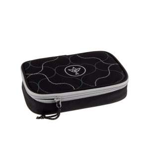 Ars Una Silver Lines Mehrstöckiger Stiftetui, Schwarz mit Silbernen Punktlinien - Ars Una Federmappen